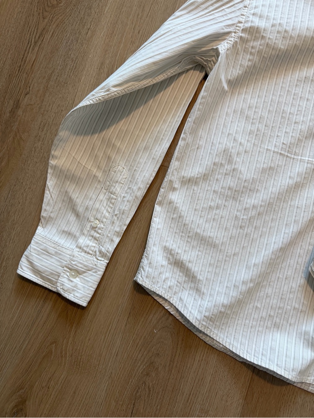 Combination Striped Tie Shirt Ecru - Picture 4 of 16